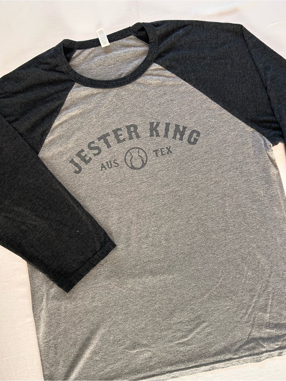 Jester King Brewery Austin Texas Raglan Tee XL Gray Black Craft Beer